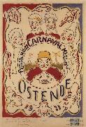 James Ensor Poster for the Carnival at Ostend oil painting on canvas